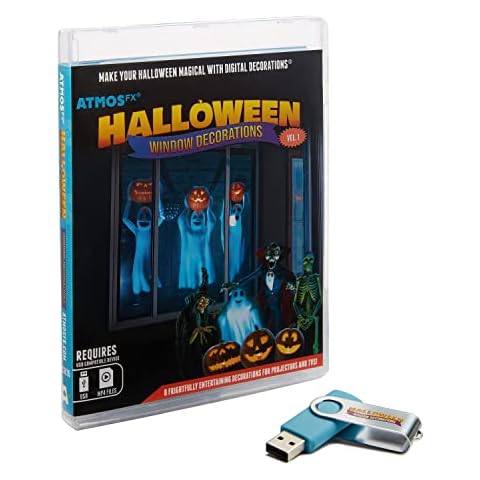 AtmosFX® Halloween Digital Decoration on USB Includes 8 Atmosfx Video Effects for Hallloween Cover