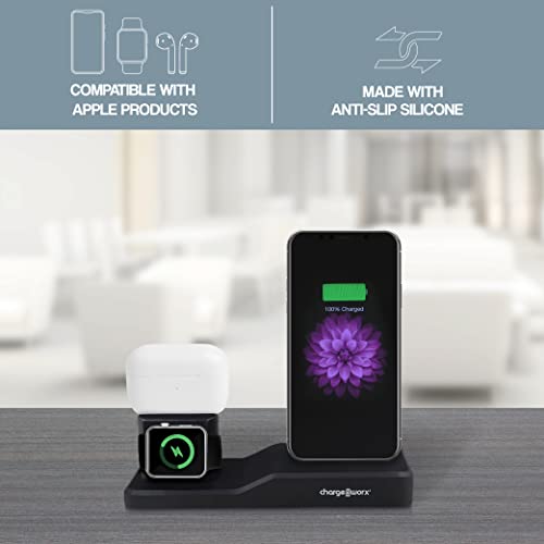 Support de charge portable 3 en 1 multifonction iPhone Apple Watch AirPods - 5