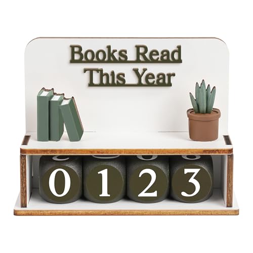 Books Read This Year Counter Valentines Day Gifts For Women Readers, Personalized Book Counter Tracker Bookshelf Decor, Bookish Gifts Accessories For Book Lovers, Bookworm, Bookclub Stocking Stuffers