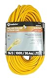 Southwire 100-Foot All-Weather 16/3 Extension Cord with Lighted End, 01289