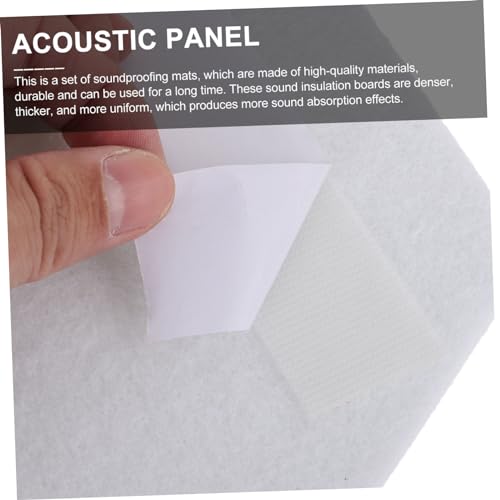 12 piezas de tapetes acústicos para paneles de pared, aislamiento acústico, fácil instalación, para estudio en casa miniatura 2