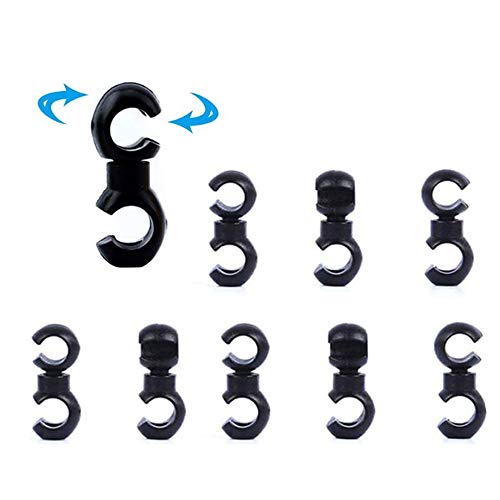 ANCLLO 20 pcs Rotating S-Hook Clips Hook Shift Cable Housing Fixing Holder Guide Cycling Bike Bicycle MTB Brake Gear Cable - Image 3