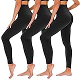 TNNZEET 3 Pack High Waisted Leggings for Women - Buttery Soft Workout Running Yoga Pants