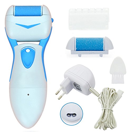 Mansa Washable Electric Foot Dead/Dry Skin Remover Grinding Cuticle Calluses Remover, Blue
