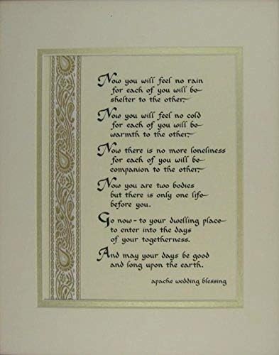 Apache Wedding Blessing Wedding Gift Wall Decor