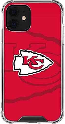 Skinit Clear Phone Case Compatible with iPhone 12 - Officially Licensed NFL Kansas City Chiefs Double Vision Design