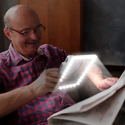 4X Large Magnifier With 36 Adjustable Led Lights Provide Full-Page Viewing Area Evenly Lit Perfect For Low Vision Person And Seniors #TOP7