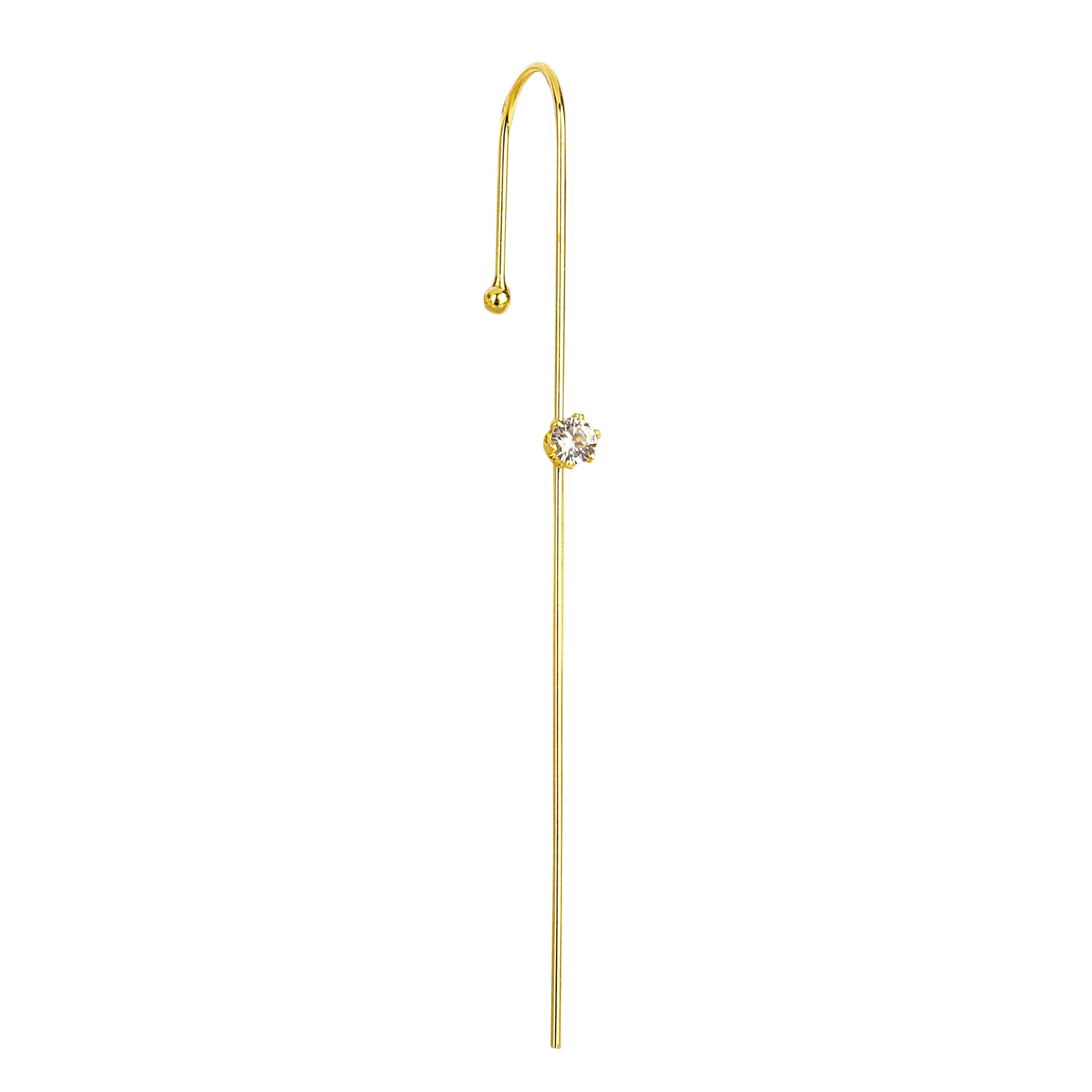 Vembley Stunning Gold Plated Single Stud Earcuff for Women (B091Z56PB2) Amazon Price History, Amazon Price Tracker