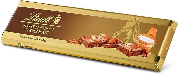 Lindts Swiss Milk Chocolate Bar a Heavenly Sensation of Smooth and Creamy Milk Chocolate With a Hint of Caramel 300g