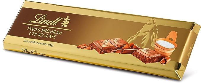 Lindts Swiss Milk Chocolate Bar a Heavenly Sensation of Smooth and Creamy Milk Chocolate With a Hint of Caramel 300g