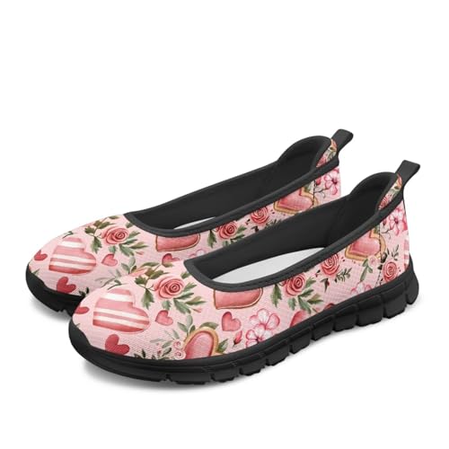 Image of Walking Shoes Women Breathe Mesh Slip On Sneakers Women Comfortable Lightweight