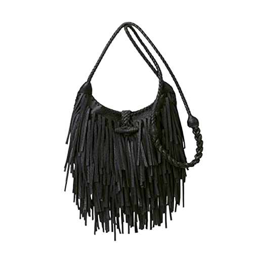 Women Fringe Tassel Crossbody Bag Hippie Boho Leather Shoulder Bag Vintage Western Cowgirl Purse Country Concert Outfits