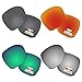 Bwake Replacement Lenses for Oakley Beckon Sunglasses OO9125 - Black + Silver + Green + Fire Red POLARIZED