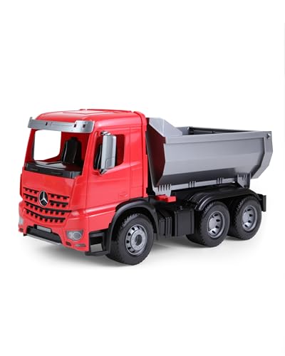 Lena 04610 - Worxx Muldenkipper Mercedes Benz Arocs, ca. 45 cm, Baustellen Spielfahrzeug für Kinder ab 3 Jahre, robuster Kipper LKW mit verriegelbarer Kippmulde und beweglicher Heckklappe