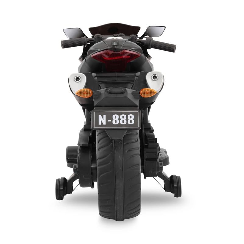 SRECAP Children's Toy Bike R3: Rechargeable Battery-Powered Ride-On for Boys and Girls | Electric Ride-On for Kids [Ages 2 to 5, Large Size - Black