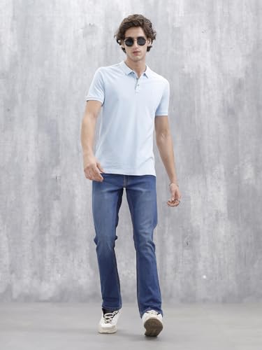 Image of WROGN Men's Cotton Stretch Jeans | Solid | Slim Fit