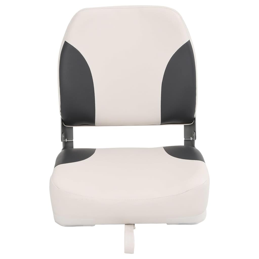 Set di 2 sedili pieghevoli per barca, schienale basso | PVC impermeabile PU, telaio in alluminio, girevole a 360 gradi, schiuma a compressione
