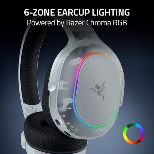 Image of Razer Barracuda X Chroma Wireless Gaming Headset: 2.4GHz Wireless & Bluetooth - Lightweight - RGB - 40mm Drivers - Cardioid Mic - 70 Hr Battery - For PC, Mac, PS5, Switch 2, Smartphone - Phantom White