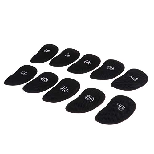 YIJU 10 Unidades de Poliéster para Taco de Golfe Capas Protetora de Ferro em Cunha - Preto