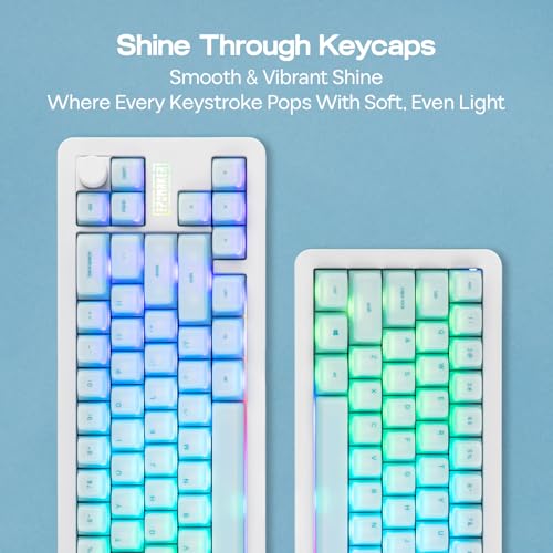 Image of EPOMAKER AegisSil Keycap Set, Silicone Material, Cherry Profile, 113 Keys, 65% /75% /96% /Full Size, Custom Keyboard Keycaps Set for Cherry MX, Kailh, Outemu, Gateron Mechanical Gaming Keyboard (Blue)