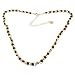 Ladies Gold Tone Metallic Dangling Heart Black Faux Pearl Decor Curbchain Waist Chain