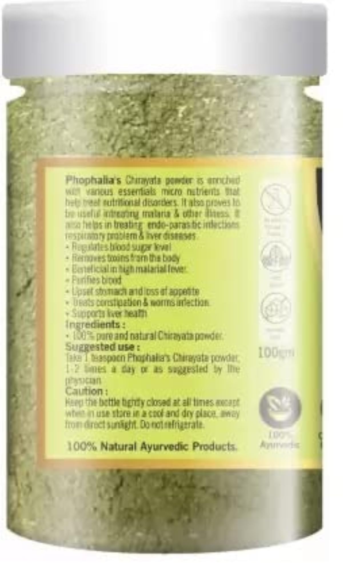 Organic Chirayata Powder, 400 Gms