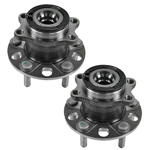 Image of TRQ Rear Wheel Bearing and Hub Assembly Set 2 Piece Compatible with 07-08 Dodge Caliber All Wheel Drive 07-16 Jeep Compass 4WD 2017 Compass MK 4WD 07-17 Patriot 4WD