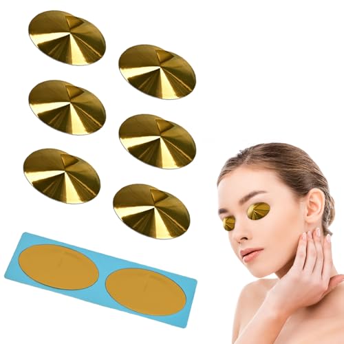 Iiglunatic Tanning Goggles, Tanning Eye Protection 100pcs - Latex-Free Disposable for Stand-Up Tanning Beds, Salon & Home Use_Gold