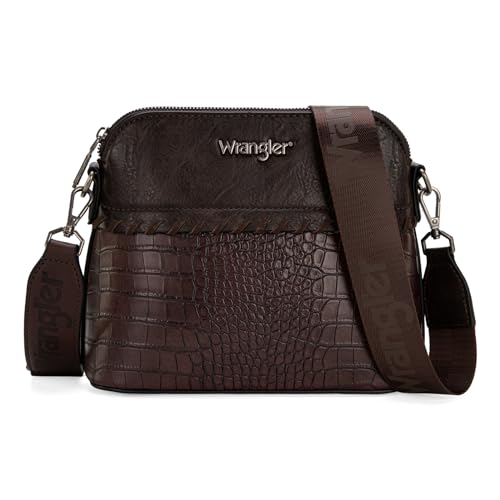 Image of Wrangler 3PCS Purses for Women Tote Bag Crossbody Handbag and Wallet Set with Guitar Strap