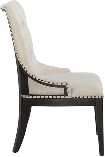 Miniatura 5 de Liberty Americana Farmhouse - Silla lateral tapizada (RTA), color negro, juego de 2