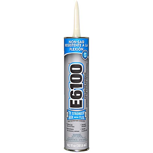 E6100 252041 Medium Viscosity Pro-Grade Adhesive Cartridge 10.2 fl oz Gray