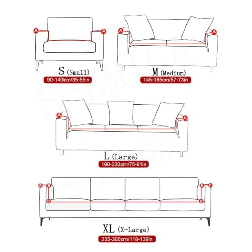 Housse de canapé élastique géométrique extensible pour salon 3 places - 3