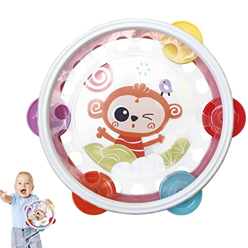 Tamborim Musical para Crianças - Bell Jingles Percussão Presente Musical Instrumento de Bateria Educ