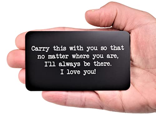 Custom Engraved Wallet Insert Card - Black