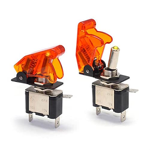 Interrupteurs à bascule lumineux LED 12V 20A commutateur de sécurité auto moto bateau GUMMMY
