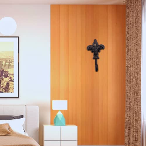 Comfy Hour Cast Iron Fdl Decorative Single Key Coat Hook Wall Hanger, Black, Antique & Vintage Collection #TOP2