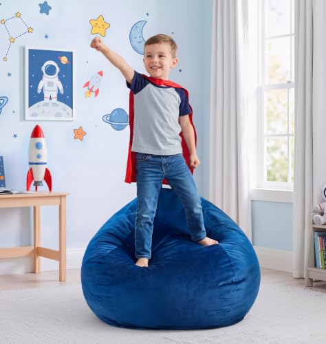 Image of Hobestluk 2FT Bean Bag Chairs Small BeanBag Chair Velvet Fabric