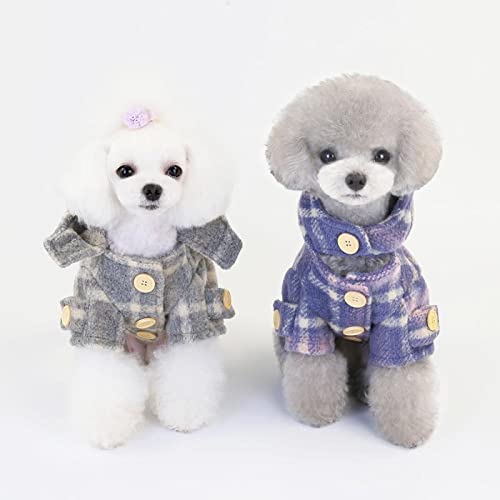 Tartan windbreaker small dog en coton isolant kaki A20