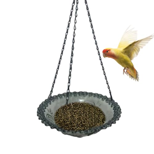 Comedero de agua para pájaros, baño para pájaros pequeños, jaulas y accesorios para beber, alimentar, piscina, mañana, interior, exterior, jardín, terraza, patio, pabellón enrejado