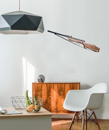 Image of 33 inch Wooden Decoration Gun Rack Wall Mount, Wooden Rifle Wall Mount Holder, Home Decor Display Showpiece Gun, Vintage Gun for Home Decor Only, Safe As Gifts for Men (33 Inch)
