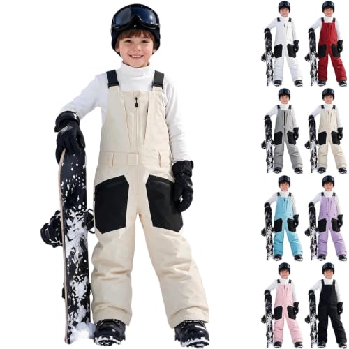 fartey Kids Snow Ski Bib Pants Waterproof Insulated Boys Snow Bib Overalls - image 1