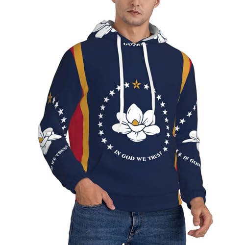 Sweat à capuche Mississippi épais homme premium en maille lourde
