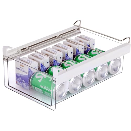 vacane Deeper Refrigerator Drawers, Adjustable Refrigerator Shelf 14-19.5 Inches Large Fridge Drawer Organizer Pull Out, Deli Meat Container for Produce, Cheese, Bacon-XL by vacane - Used condition - US$31.89