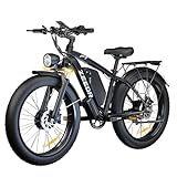 ZEEGR Electric Bike for Adults,Dual Motor AWD 2000W(Peak 3000W) Removable 48V/22.4AH Battery E-Bike 26'*4.0' Fat Tire Electric Bicycle with 7 Speed (Black)