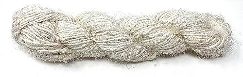 Global Marketplace Recycled Silk Sari Yarn 100 Gram Skein - White