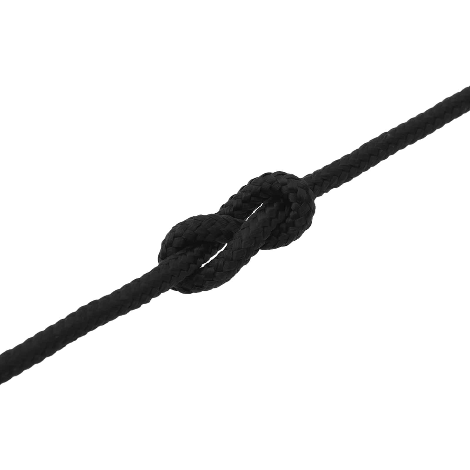 Cuerda para barco de 9 m de poliéster, 1 cm de diámetro, cuerda negra para fijar tensores para jardín, barco, camping, taller y exterior
