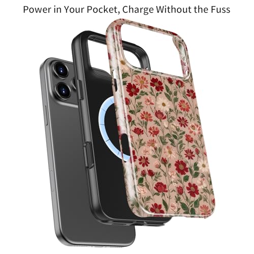 bemal for iPhone 17 Pro Max Case, Cute Floral, Compatible with Magsafe - image 3