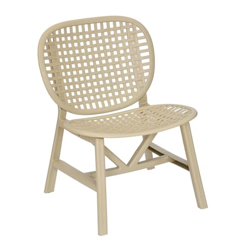 Image of Nilkamal Arena Woven Style Plastic Chair Without Cushion| Set of 2| for Home, Living Room, Balconies, Patios, Outdoor, Garden| Luxury Beige