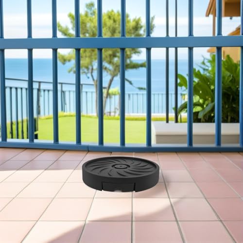 Plateau rond mobile pour pot de fleurs avec tiroir intégré d'eau - 7