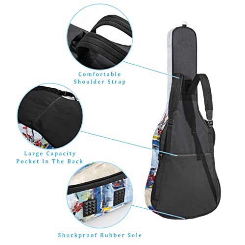 Housse de transport étanche pour guitare avec bandoulière réglable Motif artistique pour femme, Multicolore 04, 42.9×16… - Les Beatles, Paul McCartney, John Lennon, RIngo Starr, George Harrison Housse de transport étanche pour guitare avec bandoulière réglable Motif artistique pour femme, Multicolore 04, 42.9x16… – Image 4